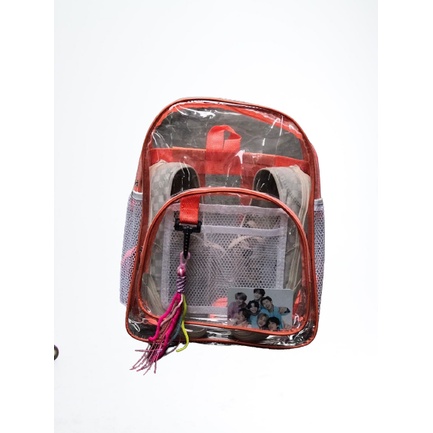 Tas Ransel Wanita Transparan Korean/TAS RANSEL LAPTOP POLOS TAS MIKA TAS JARING TAS MURAH TAS TRANSPARAN