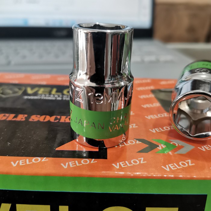Mata sok 13 mm Veloz Japan 6 pt 1/2&quot; mata kunci shock sock socket 13mm