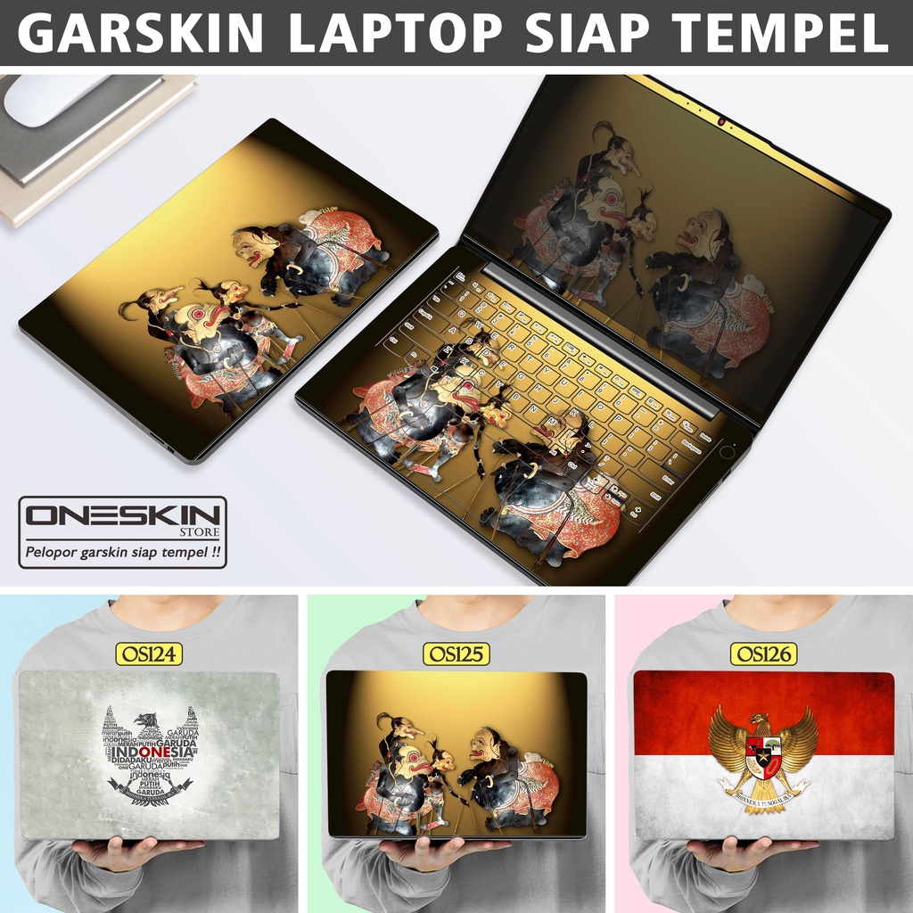 Garskin Sticker Laptop Protector Macbook Full Body Bottom Bezel Palmrest Skin Garuda Wayang Indonesia