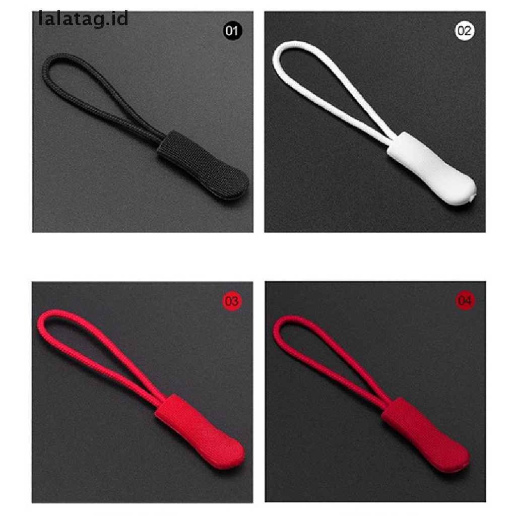 [lalatag] 20pcs Zipper Pull Puller End Fit Rope Tag Pengganti Klip Zip Cord Tab [ID]