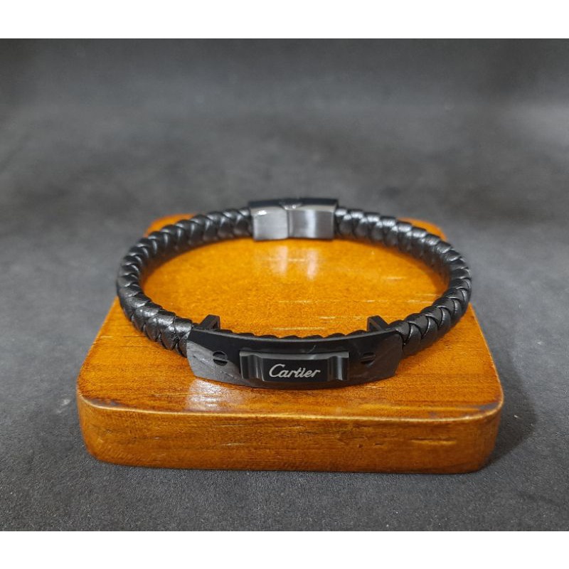 GELANG PRIA KULIT ASLI GELANG TITANIUM EXLUSIVE