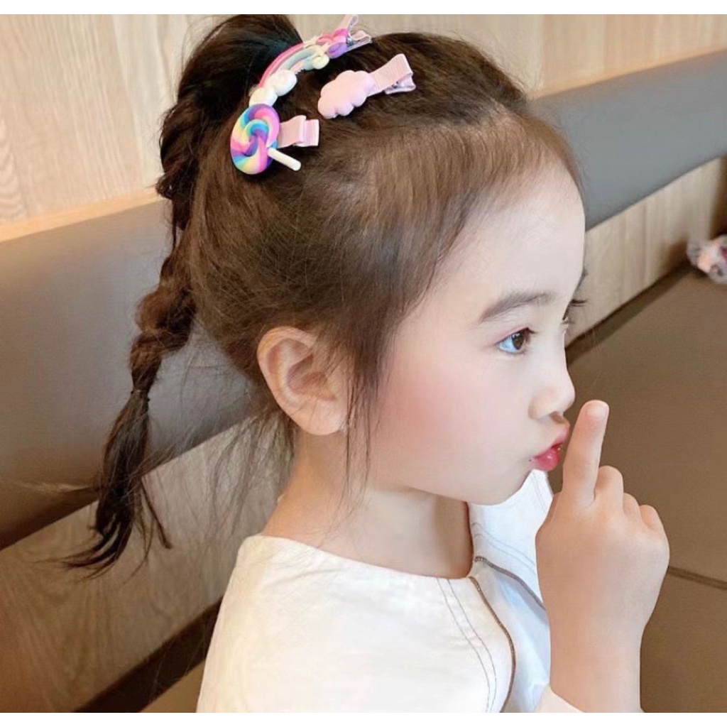 J10 JEPIT ANAK KUALITAS IMPORT LUCU KARTUN  JEPITAN RAMBUT ANAK KOREAN 1 SET ISI 14PCS - BDC