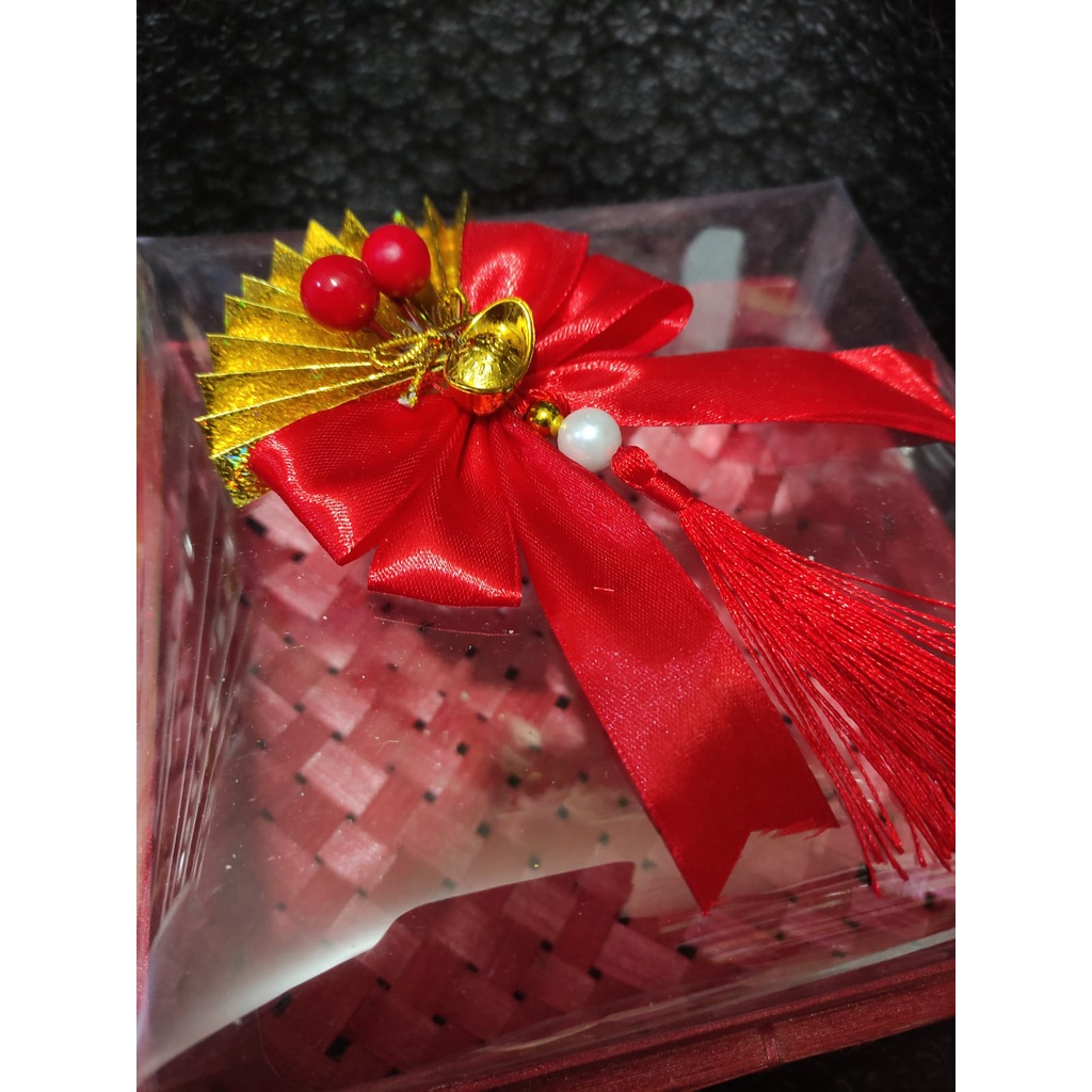 Keranjang Ckn Kipas Pita Imlek 20x20 -Keranjang Hantaran Desain Unik