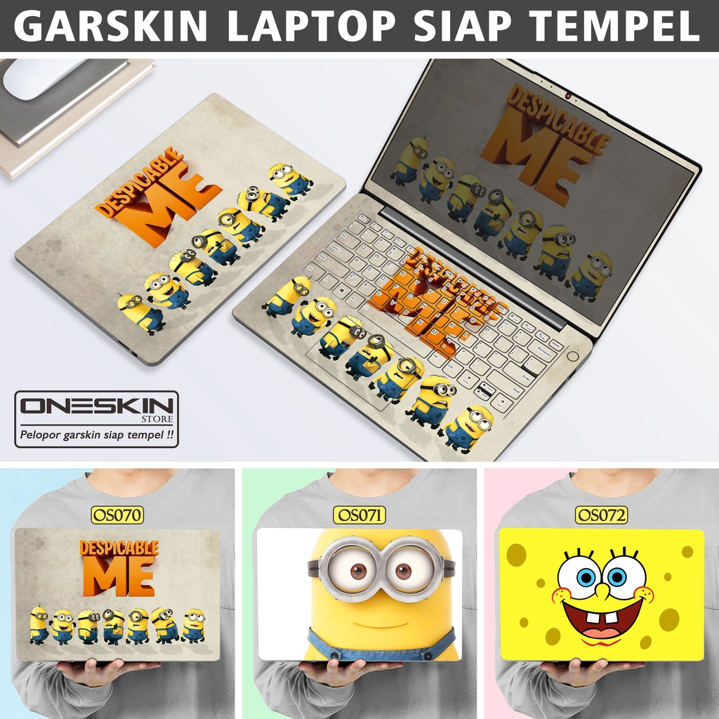 Garskin Sticker Laptop Protector Macbook Full Body Bottom Bezel Palmrest Skin Cartoon Minnions