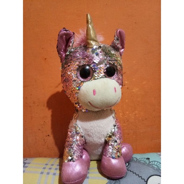 Boneka Unicorn Sequin Brand Candylicious Boneka besar Preloved