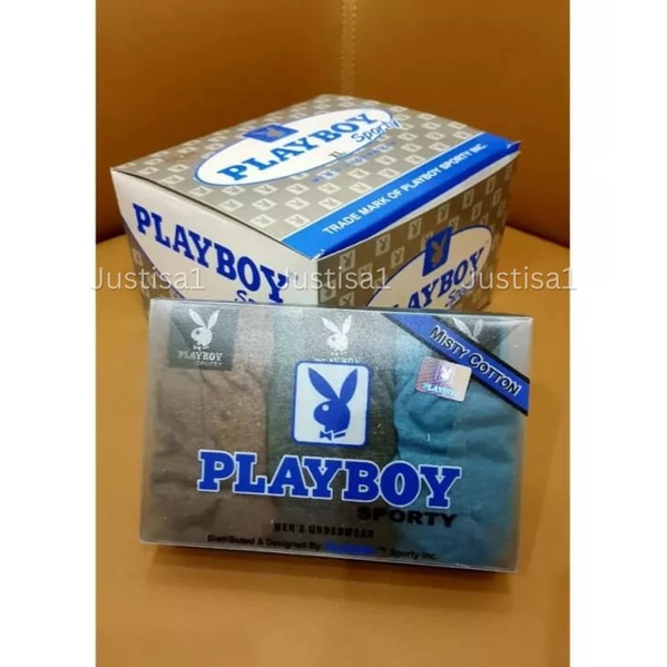 PER  BOX ISI 3 PCS CELANA DALAM MERK PLAYBOY SPORTY DEWASA-CELANA DALAM TERMURAHHH Berkualitas