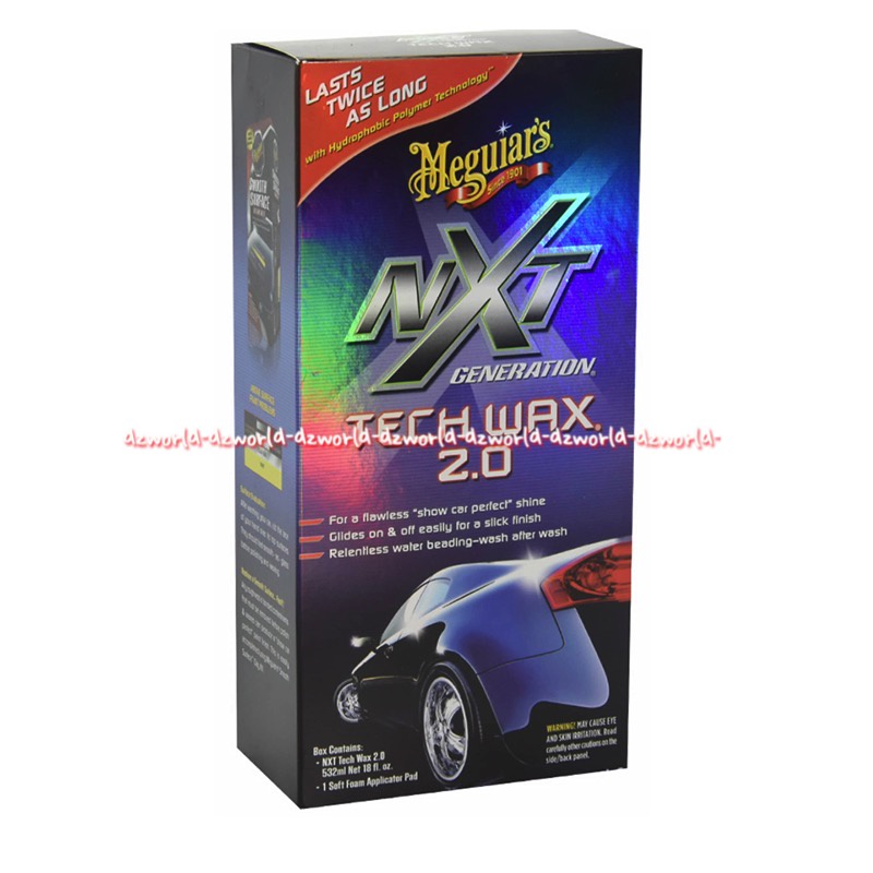 Meguiar's Nxt Generation 532ml Tech Wax 2.0 Pembersih Pengkilat Mobil Kendaraan Liquid Menggunakan Wax Sintetis Meguiars Mengkilatkan