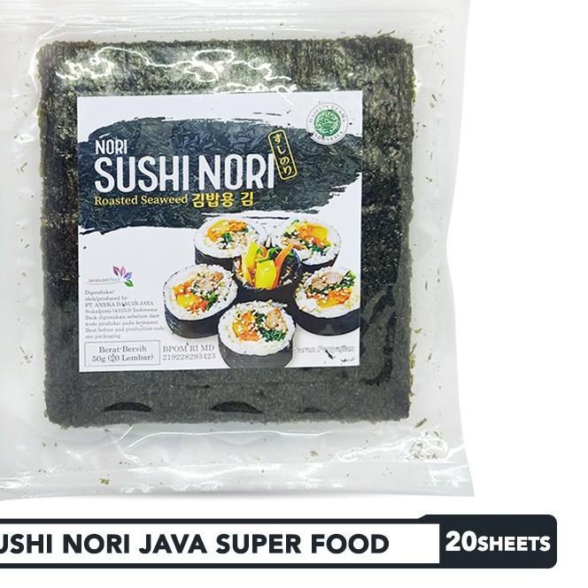 

COD | [KI3] | SUSHI NORI JAVA SUPER FOOD 20 SHEETS ROASTED SEAWEED RUMPUT LAUT