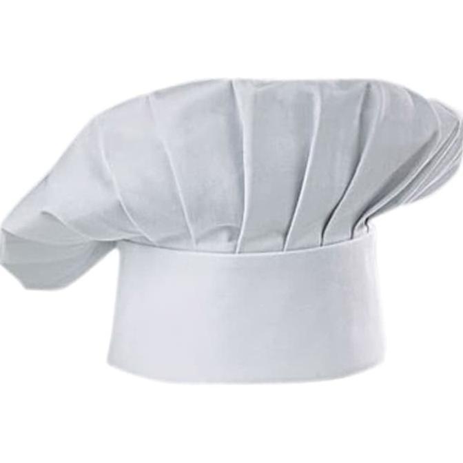 Topi Koki Chef Topi Masak Topi Dapur Topi Chef Jamur - Putih