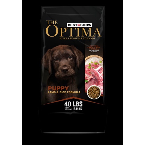 Grab/Gojek Optima dog Puppy lamb &amp; rice 18.14kg / Dog food/ Optima dog puppy