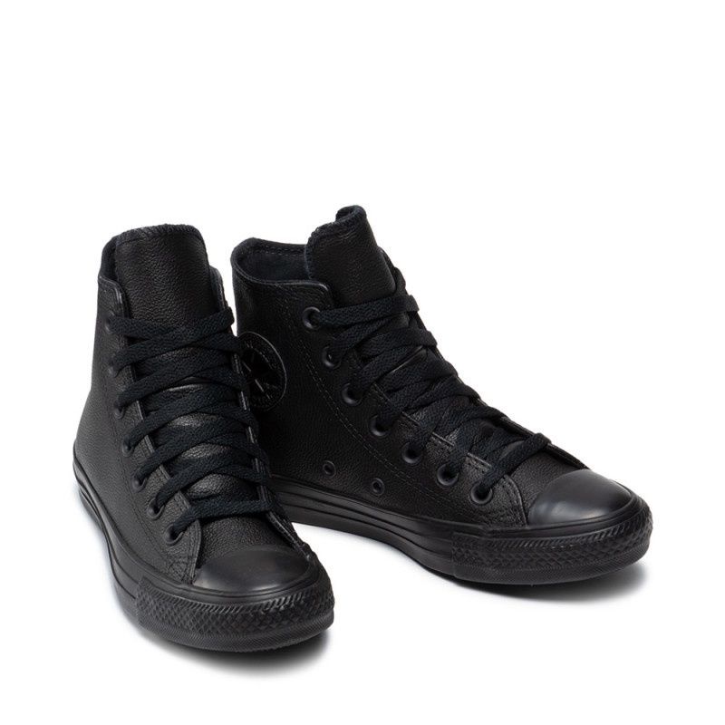 CONVERSE ALL STAR HIGH LEATHER BLACK MONO - 100% ORIGINAL BNIB