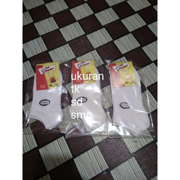 isi 3 pasang kaos kaus kaki anak mata kaki semata kaki warna putih polos ukuran tk sd smp anak laki 