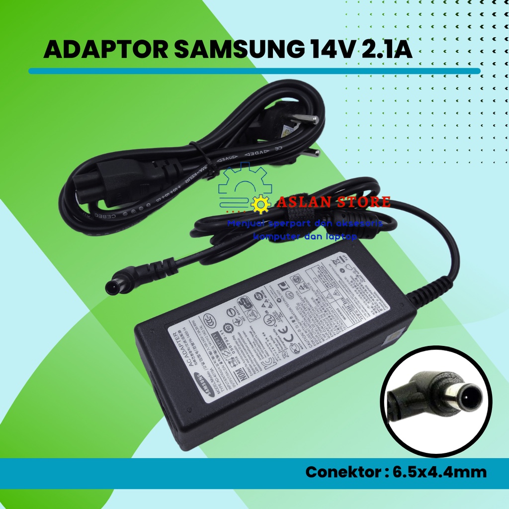 AC Adaptor Charger Casan Monitor Samsung 14V 2.1A pin center