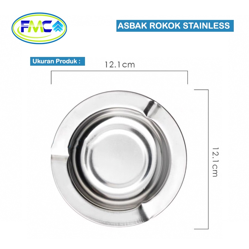 Asbak Stainless Steel Asbak Kotak Bulat Murah Ashtray Tempat Abu Mangkok Asbak Murah