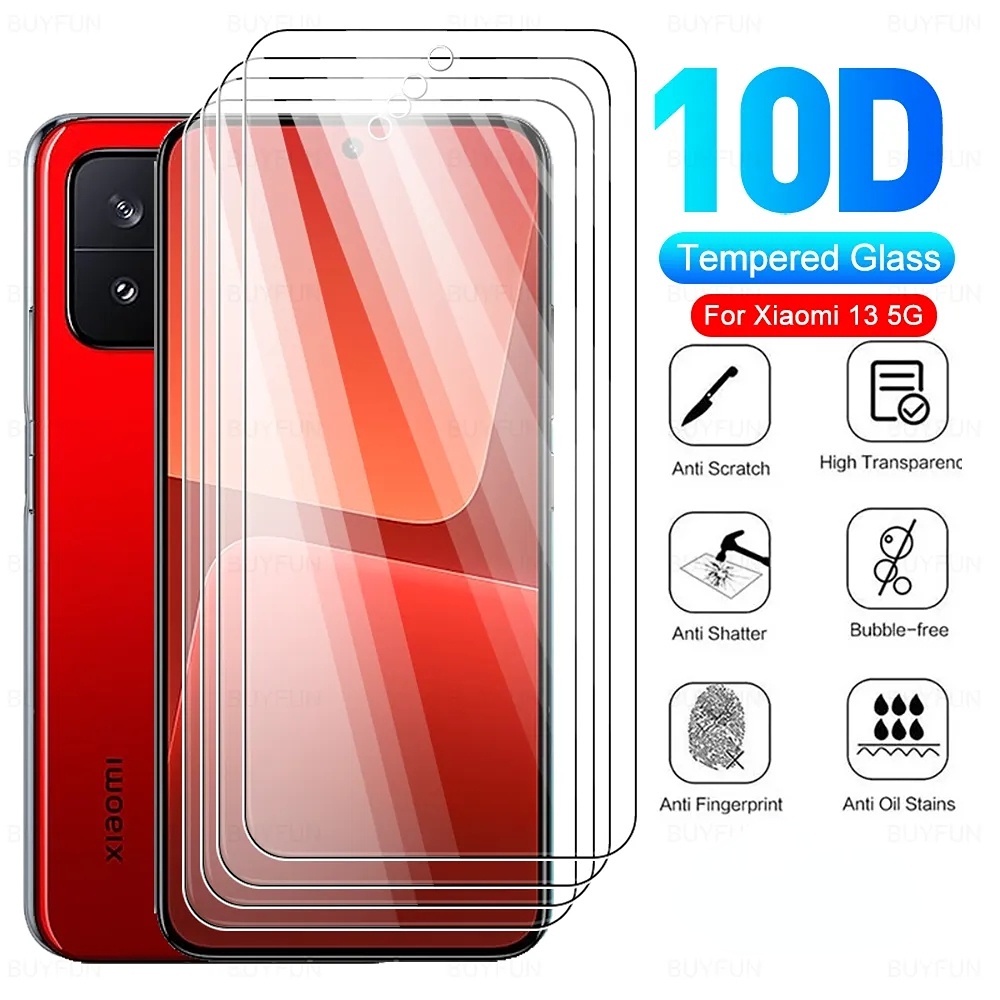 Anti Gores Telepon Bening Pelindung Layar Untuk Mi13Full Cover Tempered Glass Film Pelindung Untuk Xaomi13 High Sensitive Touch Protection Film HD Full Kaca Pelindung Untuk Mi13