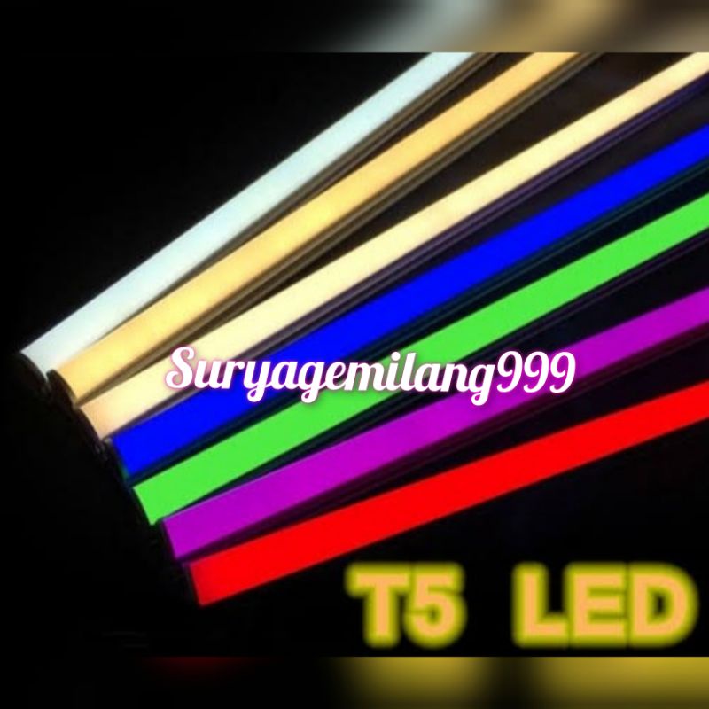 Lampu TL Neon / Lampu T5 LED 5W 5WATT 30CM WARNA WARNI MODEL KOTAK