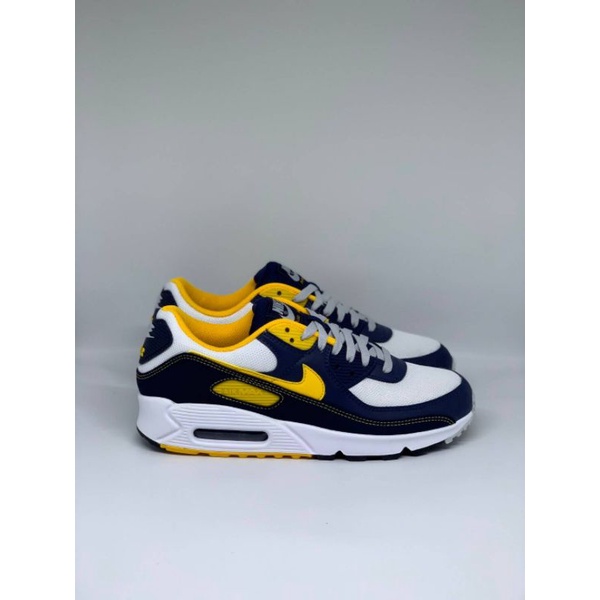 Nike Air Max 90 Michigan Navy Yellow Original Resmi
