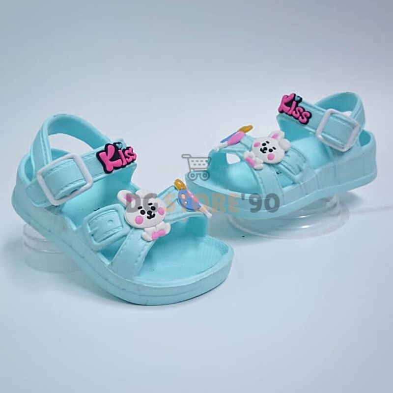 sandal anak perempuan tali belakang larakter Bts kekinian lucu 20-25