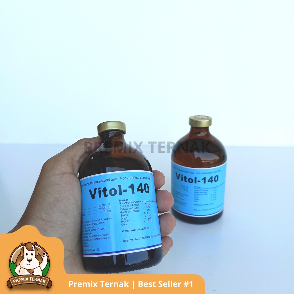 VITOL 140 100 ml - Vitamin ADE Perbaiki Kondisi dan Produktivitas Hewan - TMC - Premix Ternak