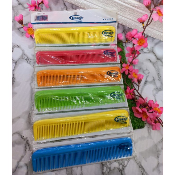 Sisir Rata Besco 1 Pcs Panjang 22,5 cm - Sisir Rambut