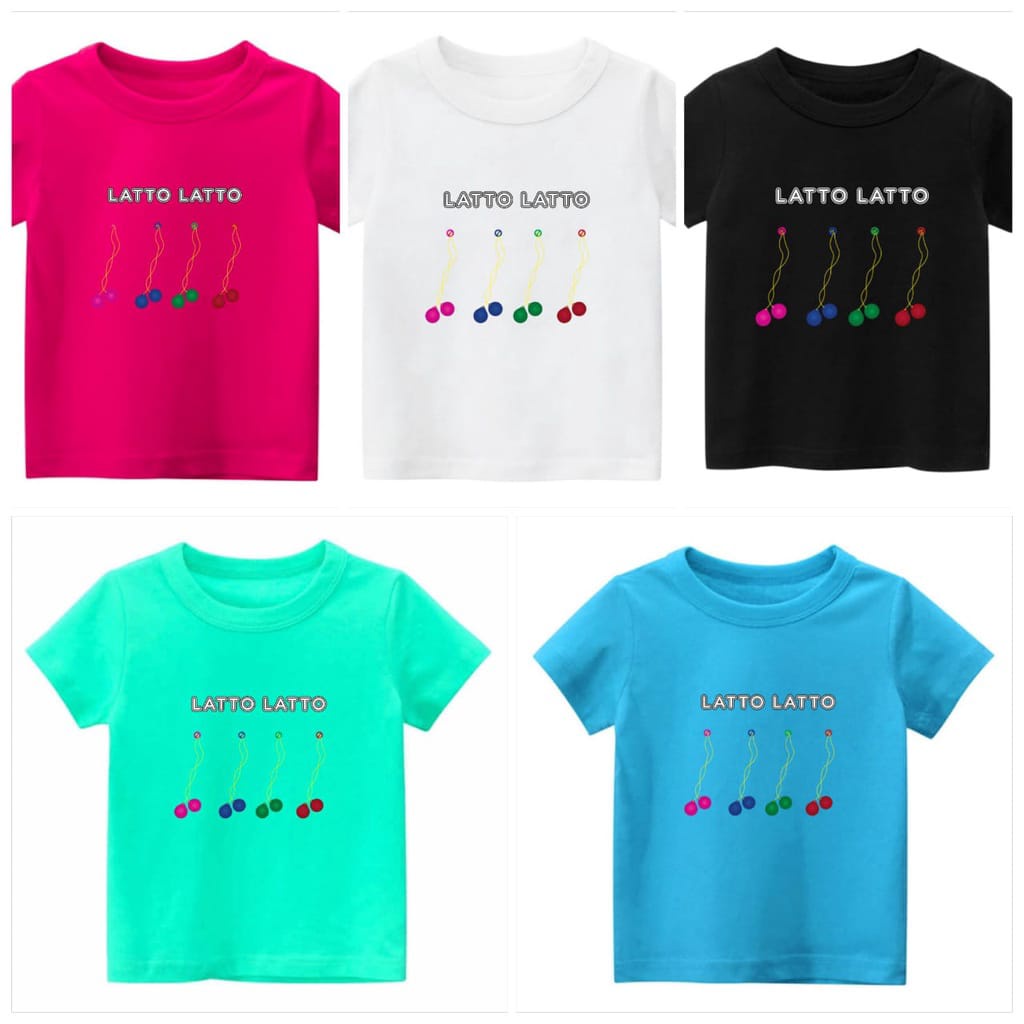 Hzl_outfit Baju Kaos Anak Anak Latto Latto Tek Tek Bayar Ditempat