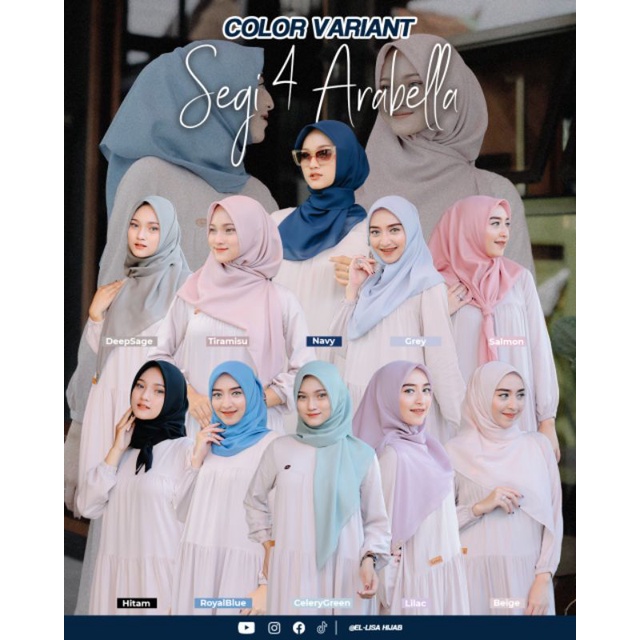 SEGI EMPAT ARABELLA - SEGI4 PARIS PREMIUM - ELLISA HIJAB