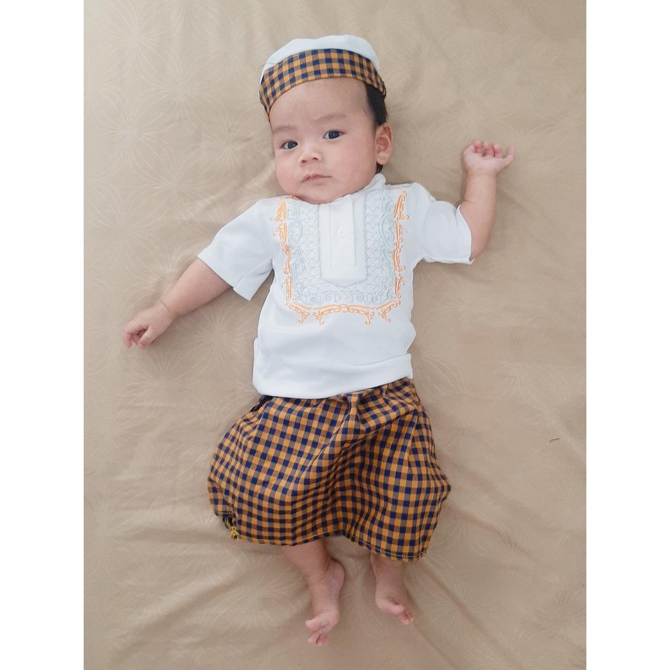 SERTIFIKASI SNI BABY SARKOCI / KOKO BEAR / BAIQ Baju Koko Peci Sarung Aqiqah Pergi Jalan Fashion Anak Bayi Cowok Laki Terlaris Lucu Murah Babeebabyshop