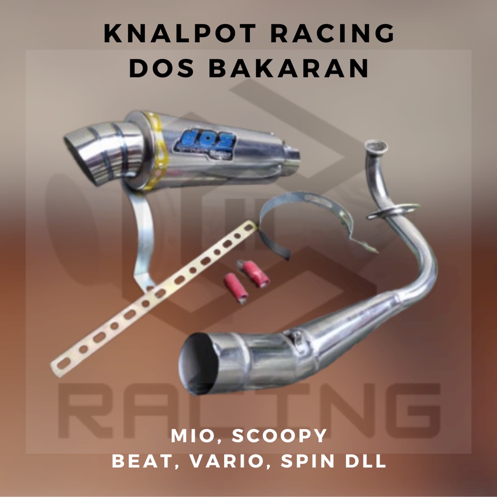 Knalpot Racing DOS Beat, Scoopy, Genio, Spacy, Vario, Mio sporty, Mio J, Mio M3, Mio Soul, Mio Fino, Xeon, X-Ride