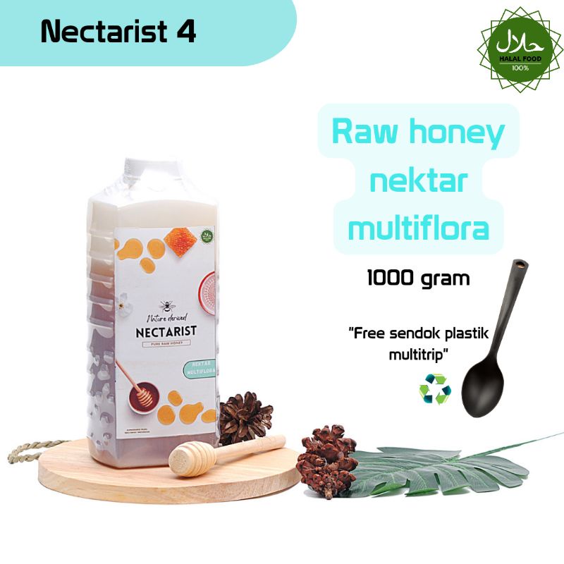 

madu murni asli nectarist 1kg nektar multiflora raw honey 100%