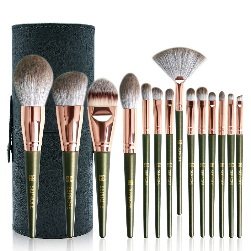 14pcs / set brush Makeup Dengan Tas Penyimpanan