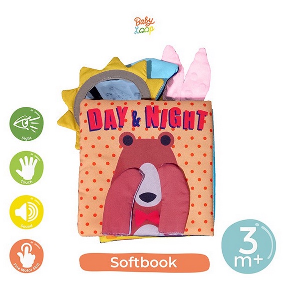 Baby Loop Softbook -  Buku Bantal Binatang Huruf Edukasi Toy Soft Book Educational Kids Anak Bayi Balita Babyloop