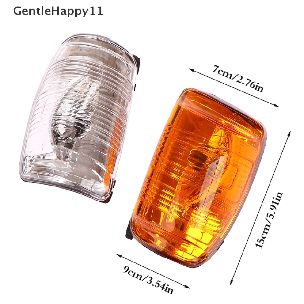 Gentlehappy 1pasang Lampu Pintu Samping Wing Mirror Lensa Lampu Indikator Jernih Untuk Ford Transit Mk8 id