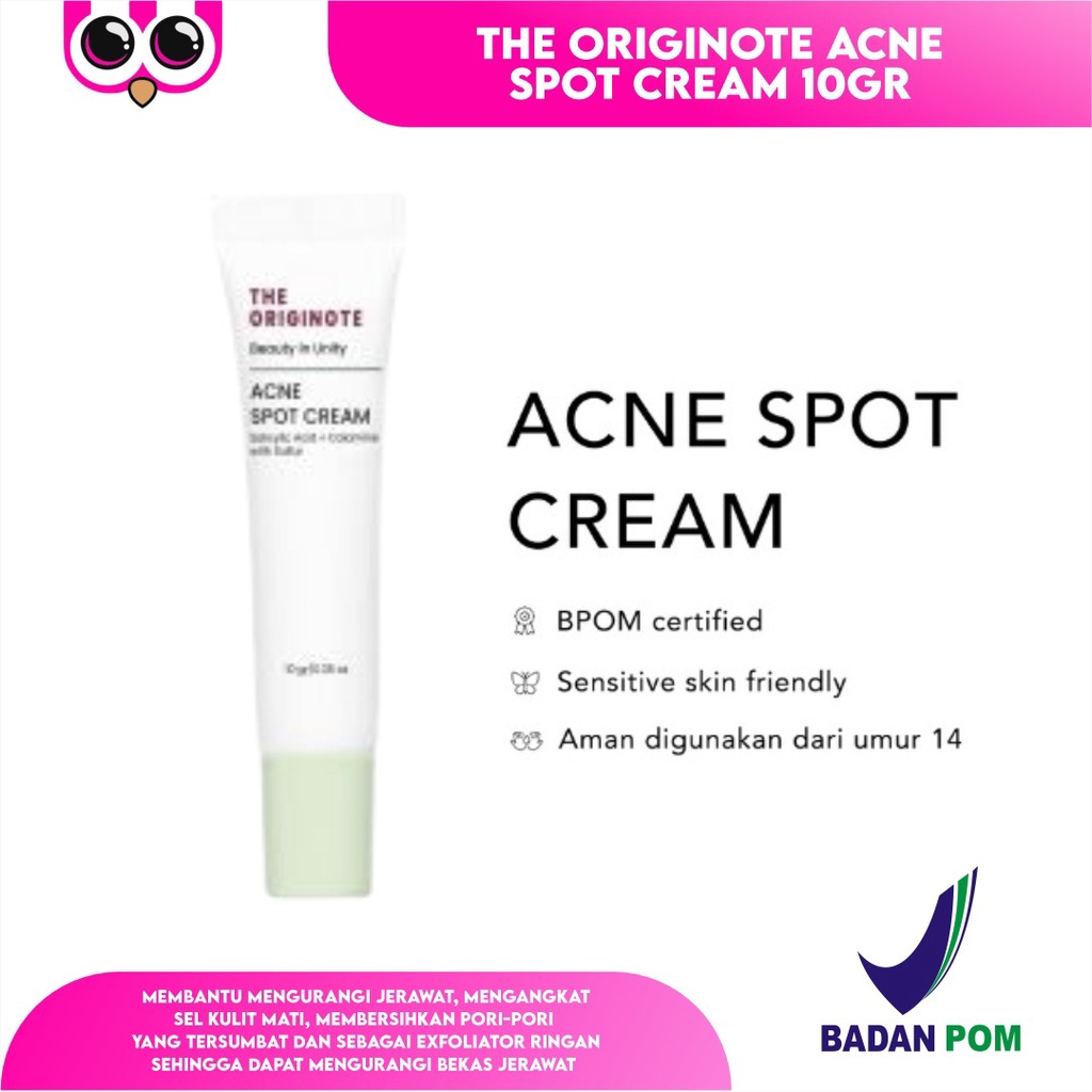 Jual 10 GR THE ORIGINOTE ACNE SPOT CREAM TREATMENT GEL PERAWATAN KULIT