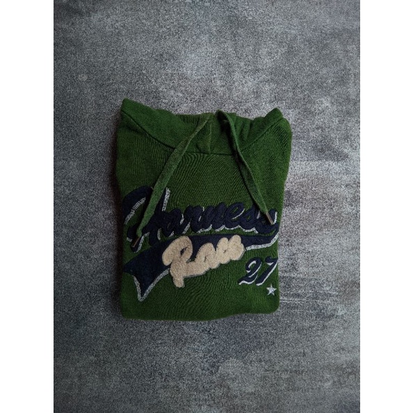 Hoodie Vintage NII Hijau botol secondstuff second brandded murah