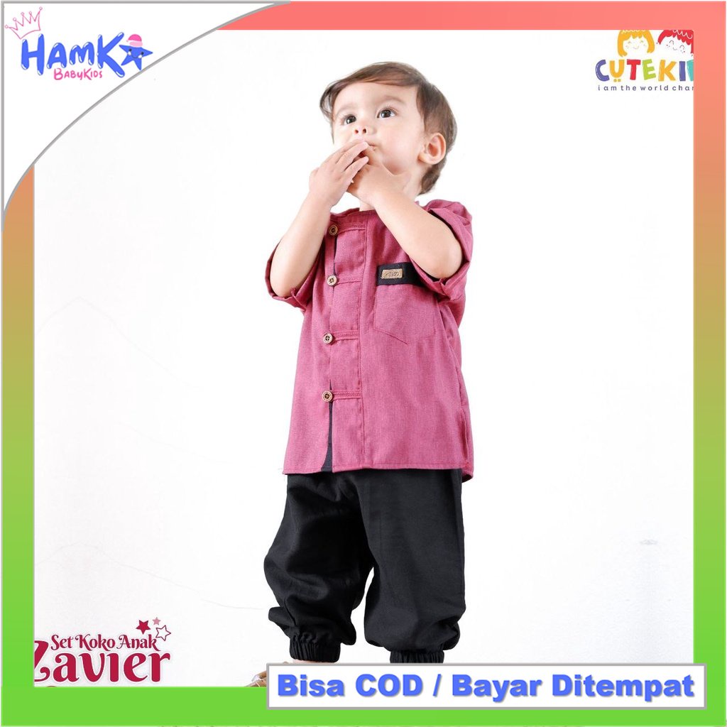 Koko Anak Bayi Laki Laki Zavier Cute kids 3 Bulan - 6 Tahun Terbaru Setelan Koko Bayi Dan Anak Newborn