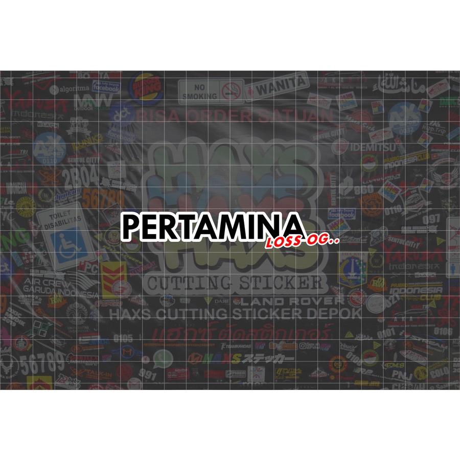 Cutting Sticker Pertamina Loss Og Ukuran 10 Cm Motor Mobil