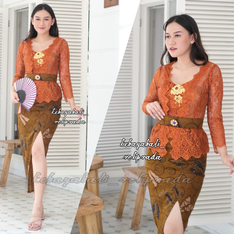 KEBAYA GLORIA SERIES KEBAYA TEPI DEPAN METALIK KEBAYA GLOSSY METALIK