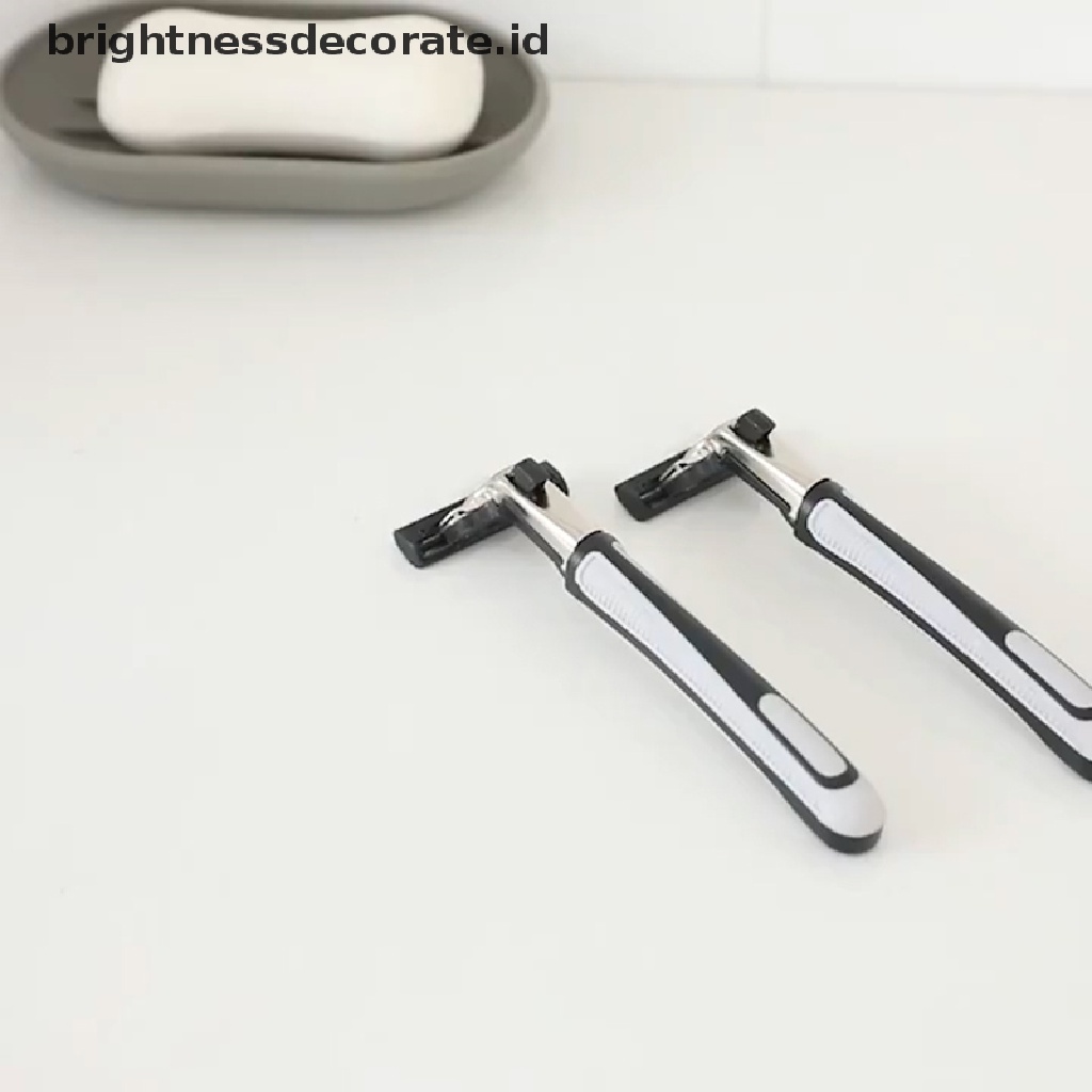 [Birth] Holder Pria Alat Cukur Cukur Razor Stand Shelf Rak Penyimpanan Kamar Mandi Hook Organizer [ID]