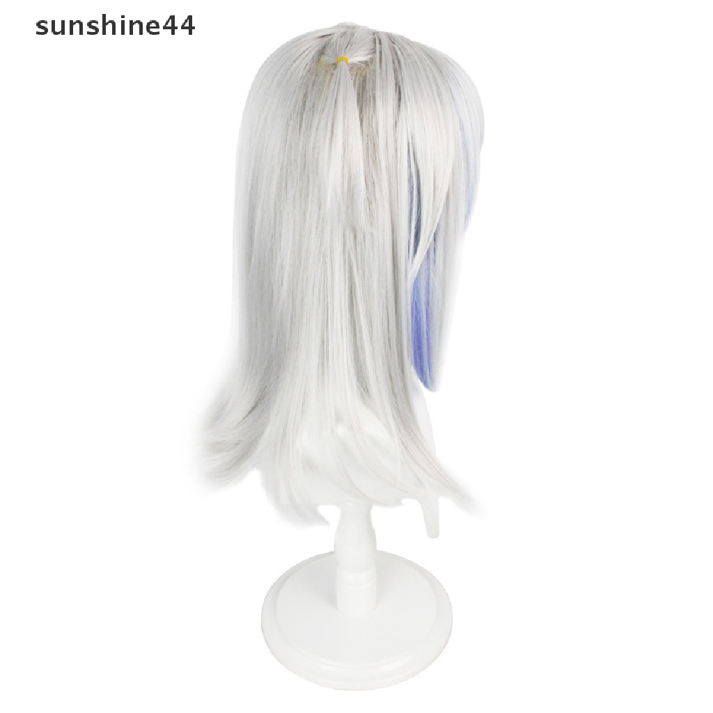 Sunshine Anime Hololive Gawr Gura Cosplay Wig Tahan Panas Wig Sintetis Halloween Cosplay Party Decor Dewasa Props.