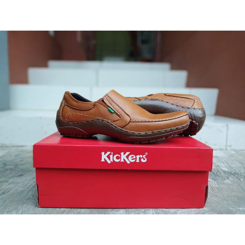 SEPATU KULIT KICKERS/SEPATU PANTOPEL/SEPATU SLIP ON KULIT/SEPATU KANTOR/SEPATU ONDANGAN/SEPATU TANPA TALI/SEPATU CASUAL KULIT ASLI/Formal/Sepatu Dinas/Pantopel Sepatu Kickers