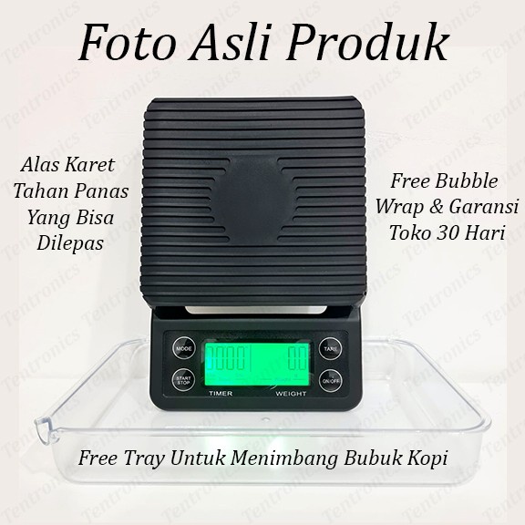 

Terlaris ✨ -Timbangan Kopi 5KG / 0.1GR Digital Timer V60 Drip Coffee Scale 0.1 GR- 2.1.23