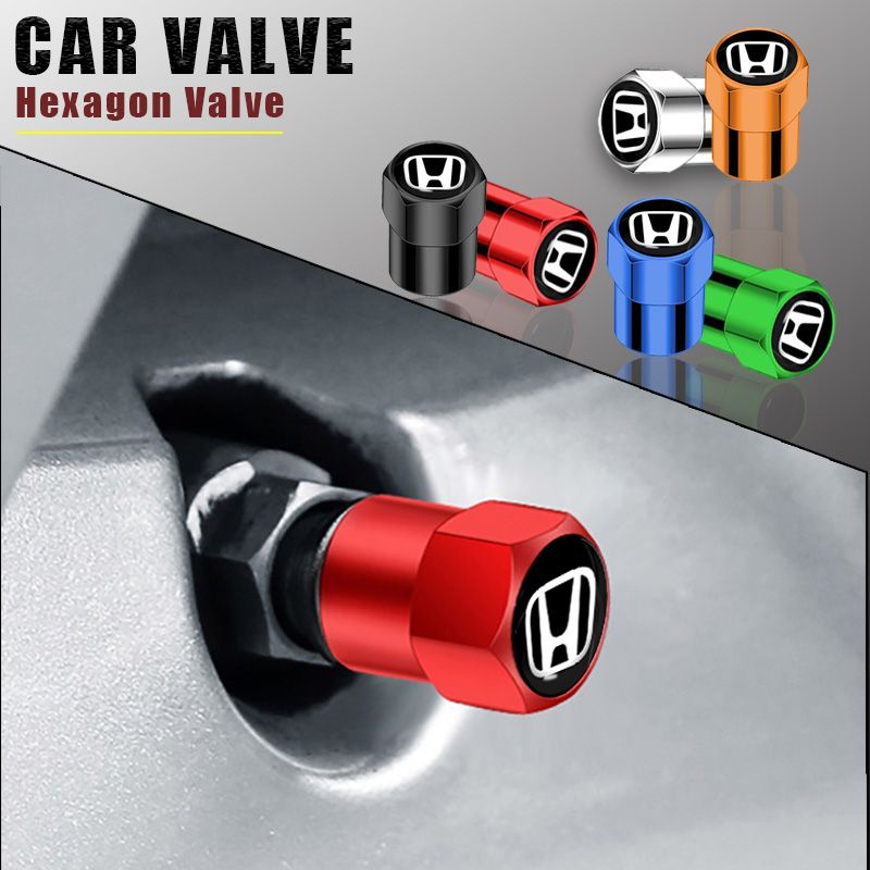 4pcs Tutup Pentil Ban Mobil Universal Tutup Penutup Pentil Mobil Ban Dengan Karet Pelindung Car Tyre Wheel Valve Cap