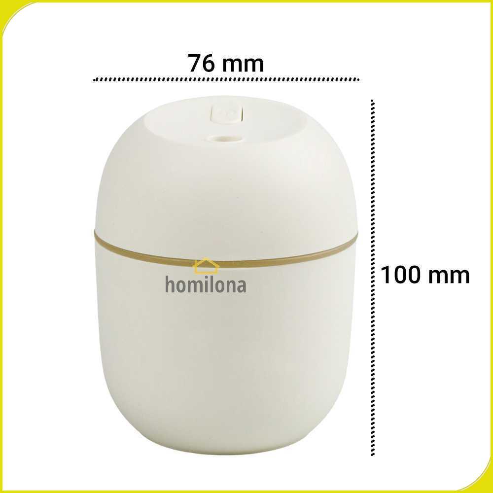 Mini Humidifier Diffuser Aromaterapi 220ml LED Light Pelembab Udara Minyak Essential Oil Aromatherapy Taffware HUMI WWA187 White