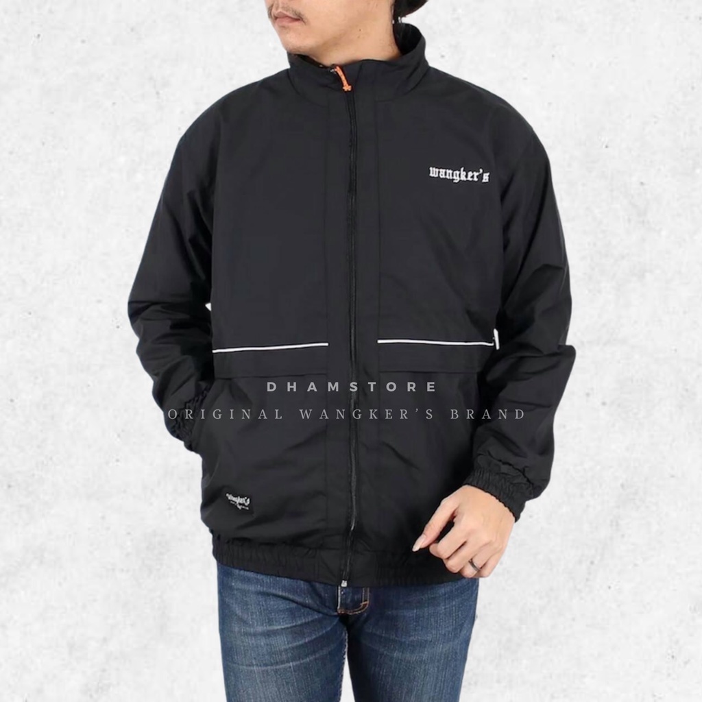 Wangkers - Jaket Wangkers Tracksuit White Line Jaket Pria Jaket Parasut Jaket Outdoor Jaket Distro Jaket Casual Hijau