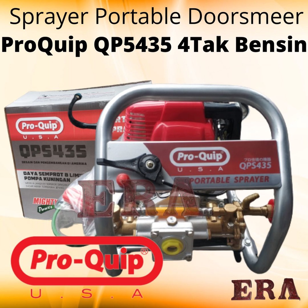 PROQUIP - Power Sprayer 4 Tak Portable (PAKET 1Roll Selang 10Meter) QPS435 Mesin Steam Semprot Air C