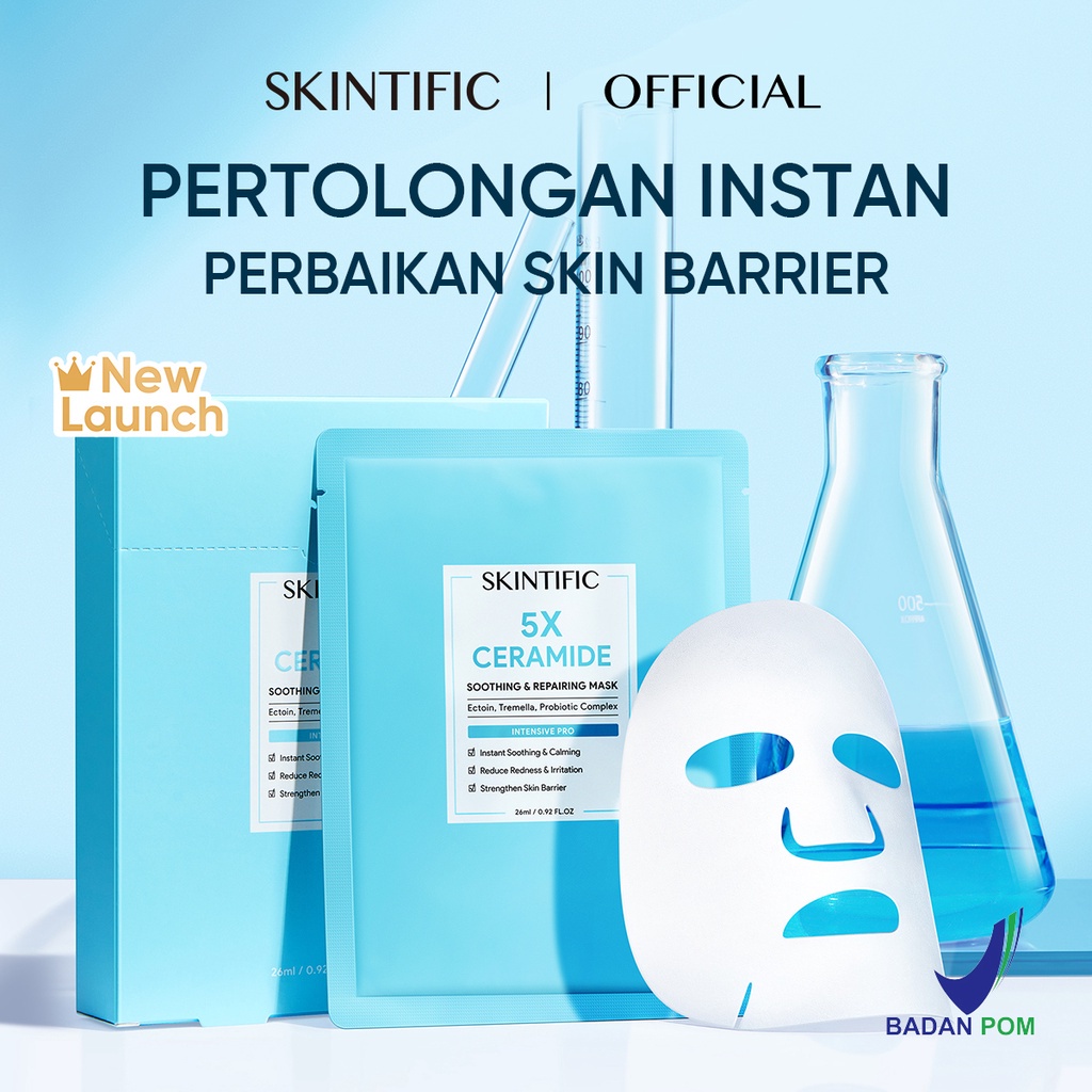 SKINTIFIC Masker Wajah 5X Ceramide Soothing and Repairing Mask