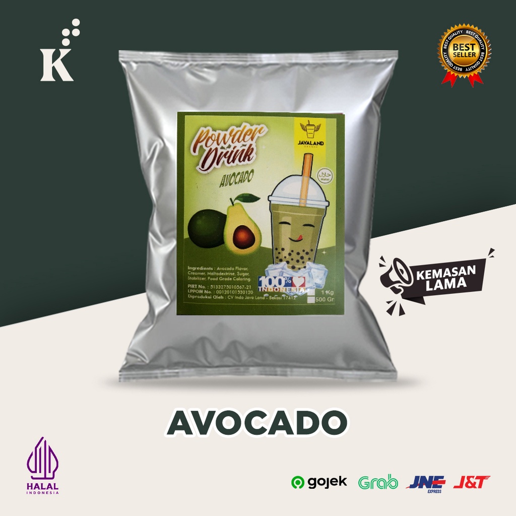 Bubuk Minuman Bubble Powder Drink Avocado ORIGINAL Javaland 1kg