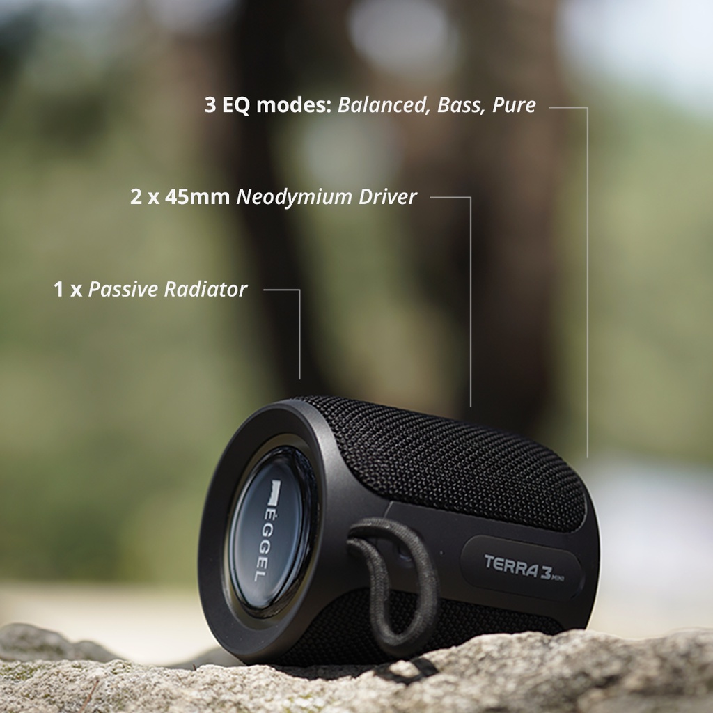 Eggel Terra 3 Mini 360 Waterproof Portable Bluetooth Speaker