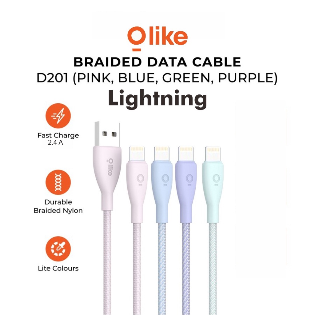 KABEL IOS IPH OLIKE FAST CHARGING 2.4A D201L