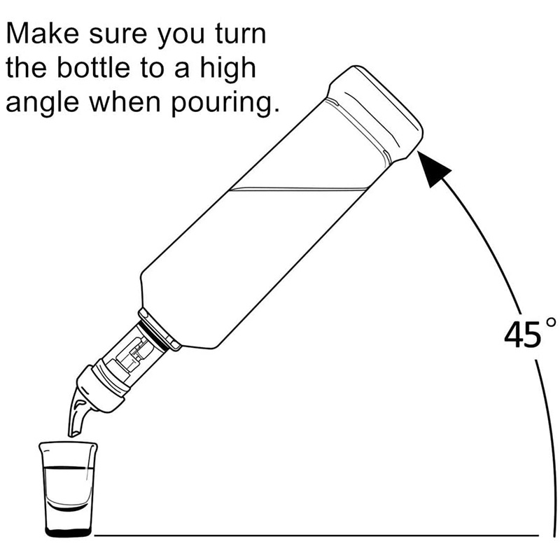 15 /30/45ml Penuang Wine Kuantitatif Portabel Mengukur Botol Minyak Spout Dispenser Cairan Multifungsi